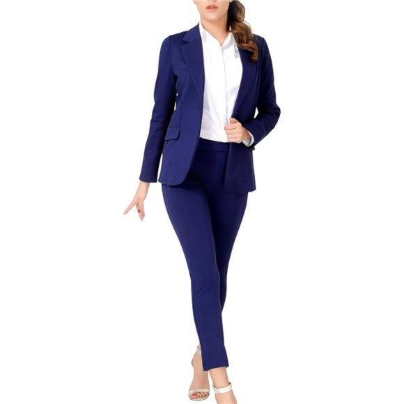 Women's Business Blazer Pant Suit Set for Work - Picture 1 of 7